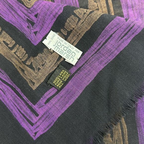 Jordan Marsh Made In Italy 100% Wool Paisley Print Scarf - Picture 3 of 6